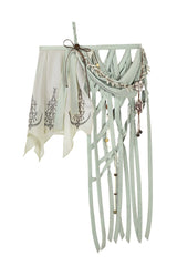 Green [Forest Guide] Square Collar Asymmetric Prince Ouji Lolita Set (Shorts + Shawl + Top) - Shawl(Only) - 11