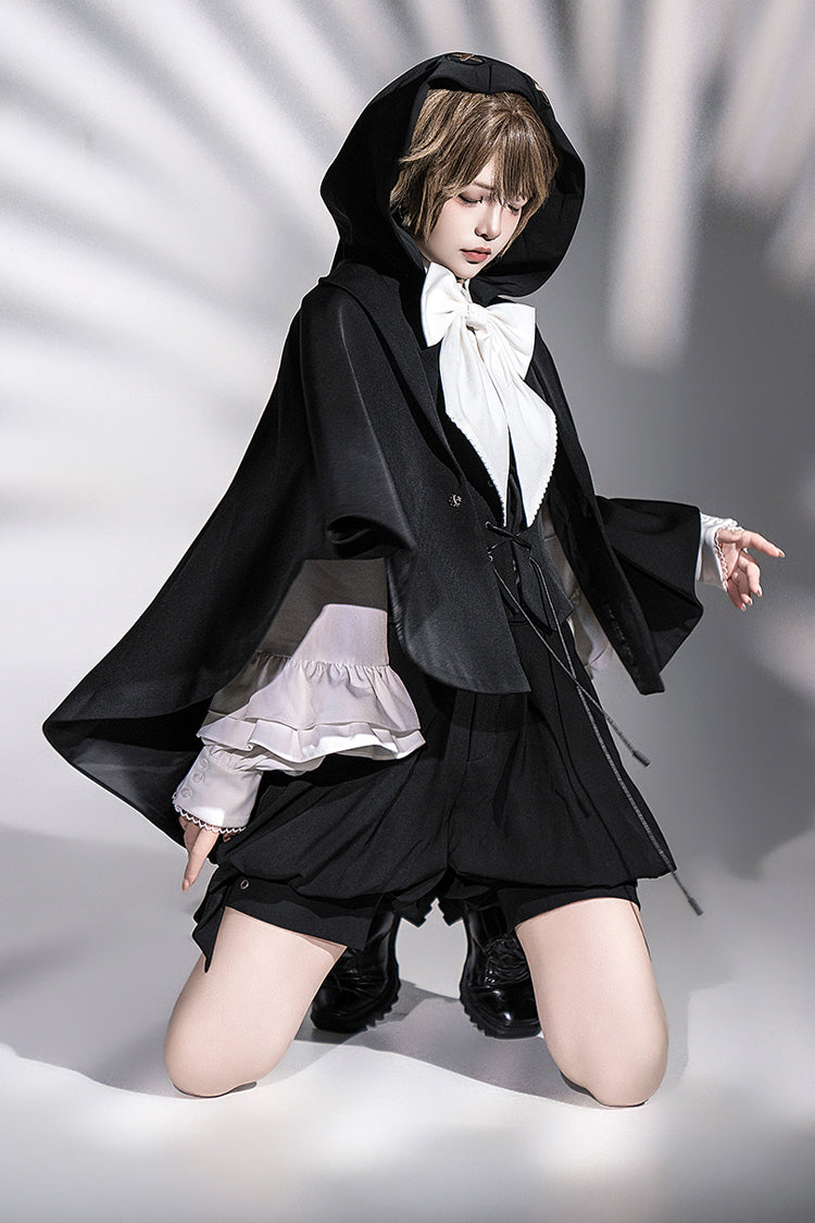 Black [Rabbit Feather Phantom] Gothic Prince Handsome Ouji Lolita Vest - Product - 6