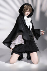 Black [Rabbit Feather Phantom] Gothic Prince Handsome Ouji Lolita Vest - Product - 6