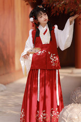 Chinese Ancient Style Collocation Waistcoat Sweet Hanfu Dress - Product - 3