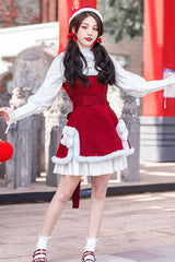 Red/White Bowknot Lantern Festival And New Year Sweet Lolita Jumper Dress - Product - 4