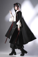 Black [Sacred Vow] Print Hooded Vintage Elegant Prince Handsome Ouji Lolita Cloak - Product - 4