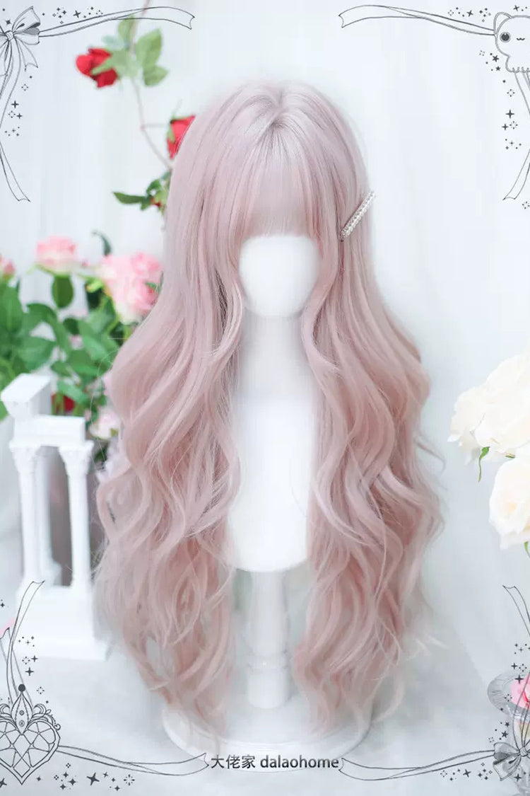 Pink Bangs Hair Long Curly Sweet Lolita Wigs - Product - 2