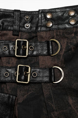 Plaid Print Gradient Stitching Adjustable Waist Men's Steampunk Skirt 2 Colors - Product - 13