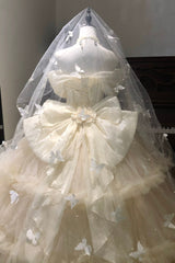 White [Pure White Oath] Sleeveless Multi-Layered Ruffled Hanayome Lace Sweet Elegant Princess Lolita Dress - Product - 8