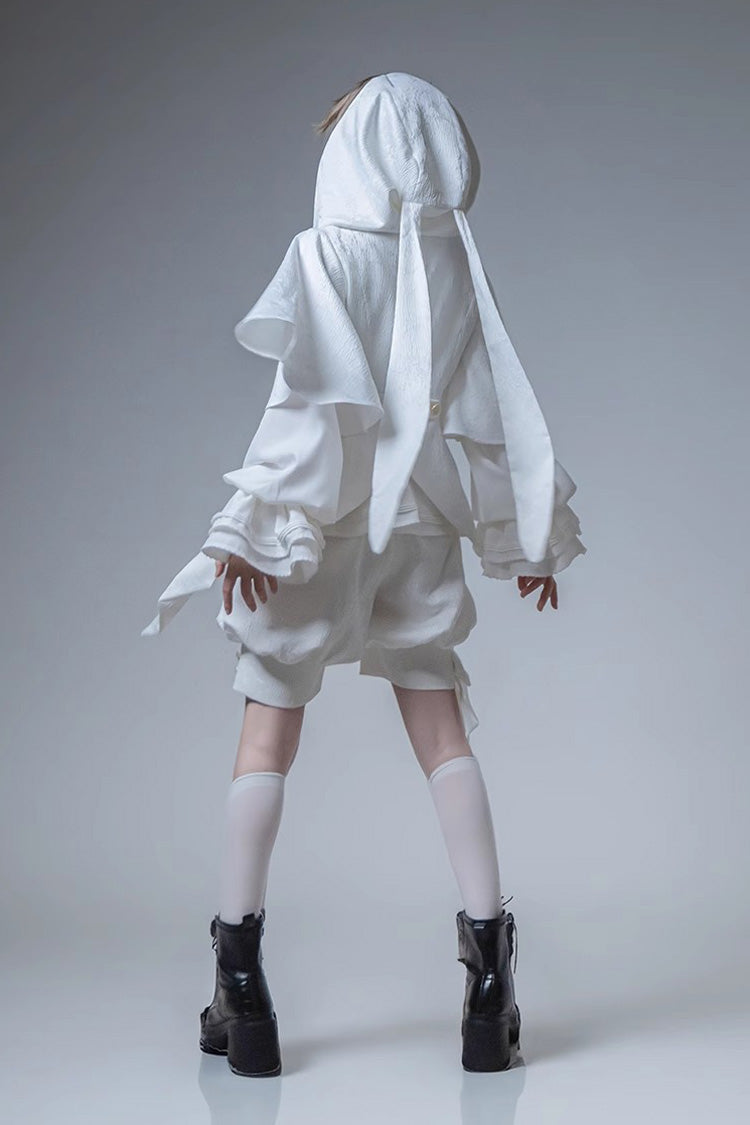 White Rabbit Hunting White Moonlight Edition Vintage Ouji Fashion Lolita Shorts - Product - 5