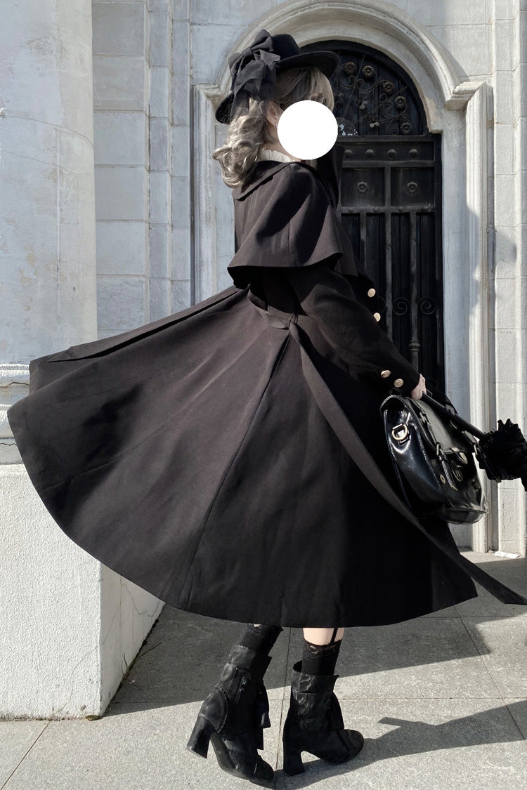 Black [Rich Girl] Long Sleeves Gothic Lolita Coat - Product - 2