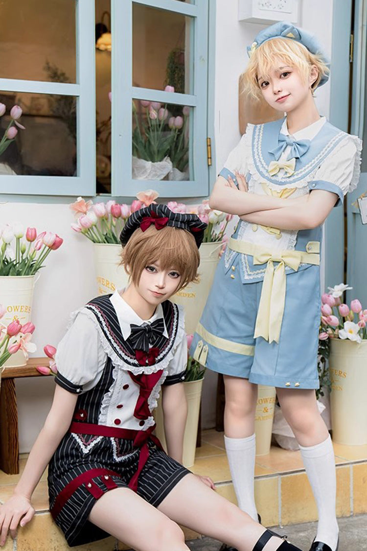 Chartres Meow Team Bowknot Ouji Fashion Cool Lolita Shorts Set 3 Colors - Product - 2