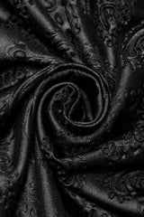 Black/Red V Collar Long Sleeves Hollow Embroidery Women's Gothic Dress - Product - 7