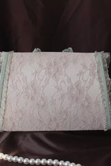Mint Chocolate Little Bear Bowknot Lace Pearl Sweet Lolita Handbag - Product - 3
