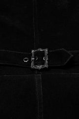 Black Stand Collar Pleated Swallow-tailed Men's Gothic Vest - Product - 7