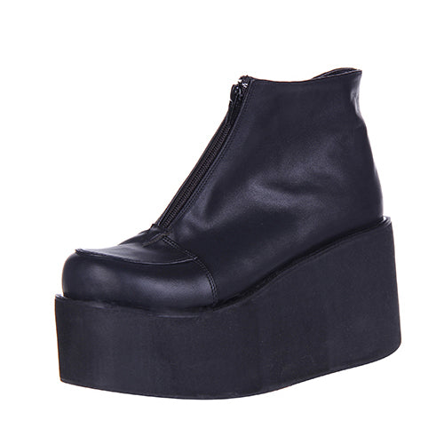 Black Platform Short Classic Lolita Boots - Product - 4