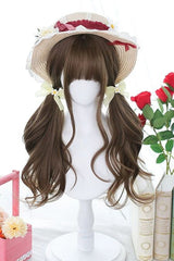 Peach Linen Japanese JK Style Wavy Curly Sweet Lolita Wig - Product - 4