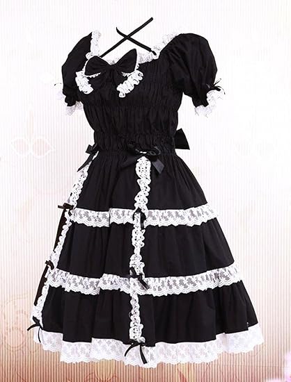 Classic Traditional Short Sleeve Cotton Lolita Dress 商品画像