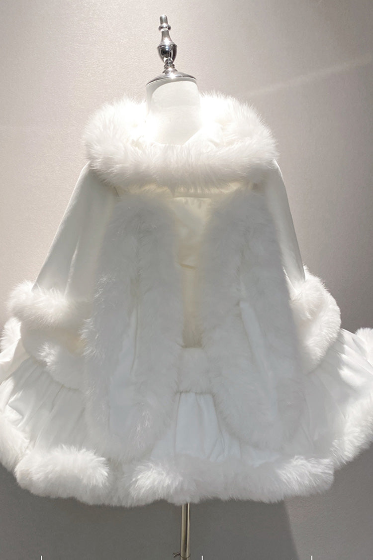White [Holiday] Double-Layered Bowknot Sweet Princess Lolita Strapless Dress - Product - 16