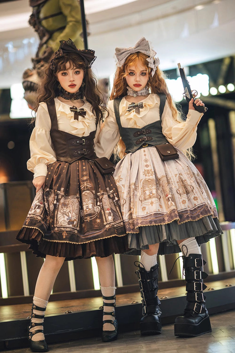 Demon Hunting Notes PU Gothic Punk Lolita Vest 2 Colors - Product - 5