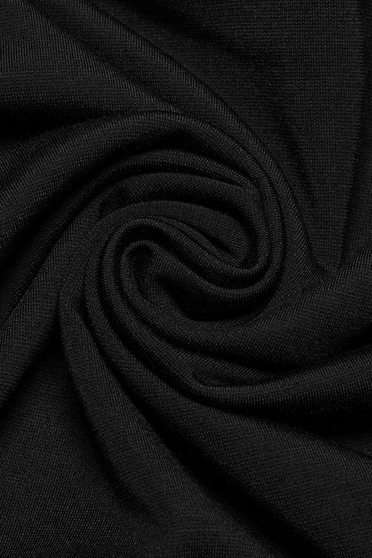 Black Ruffle Stitching Lace Women's Gothic Fishtail Skirt - Product - 8