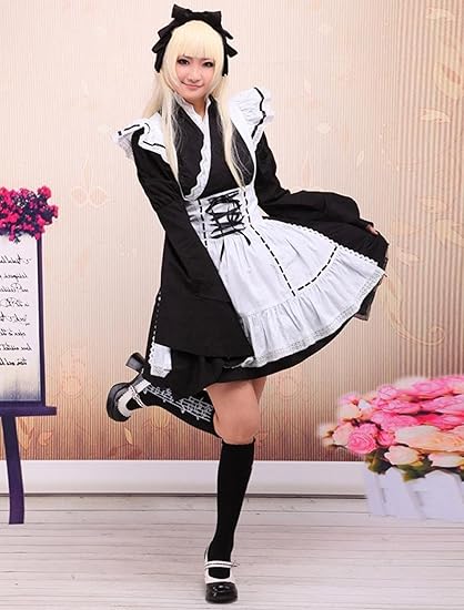 Classic Traditional Long Sleeve Cotton Lolita Dress 商品画像