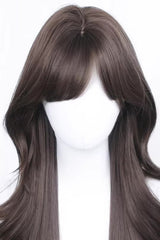 Curtain Bangs Soft Loose Outer Curl Sweet Lolita Wig 2 Colors - Product - 3