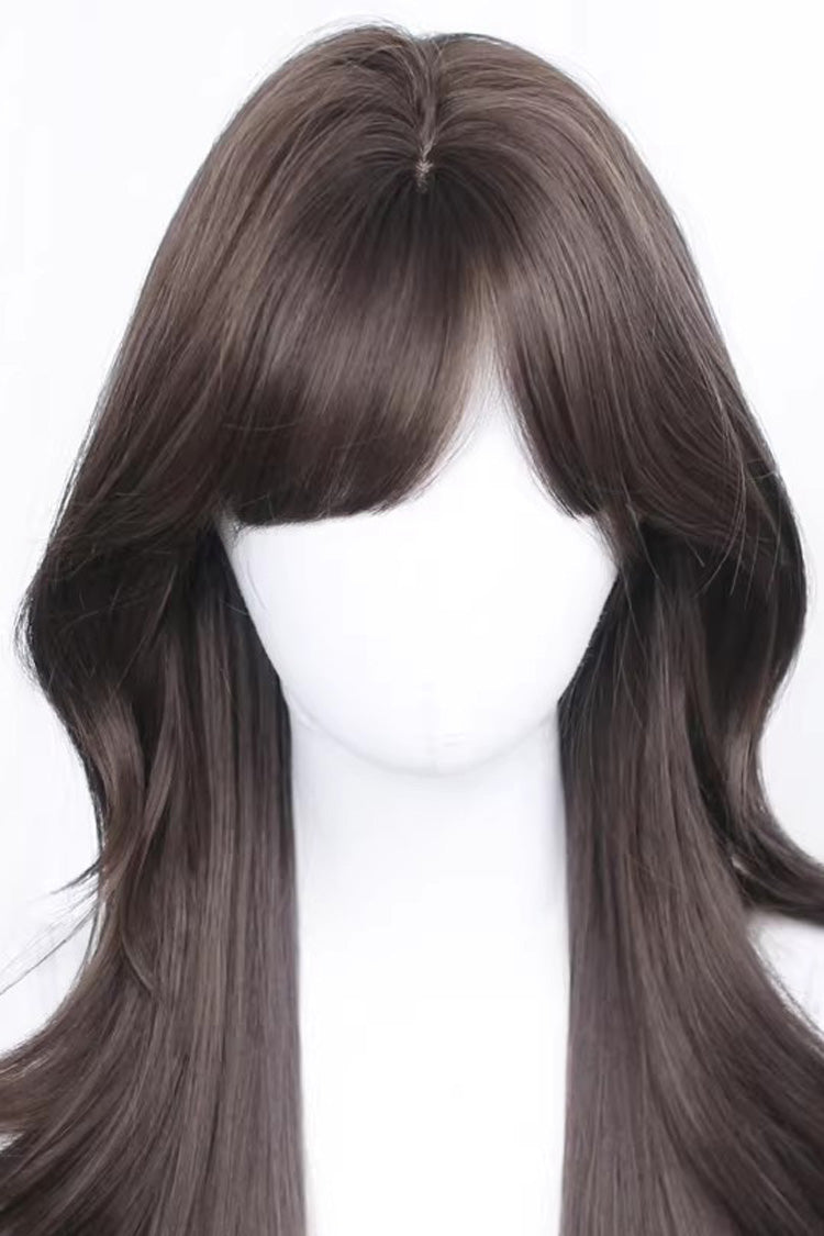 Curtain Bangs Soft Loose Outer Curl Sweet Lolita Wig 2 Colors - Product - 3