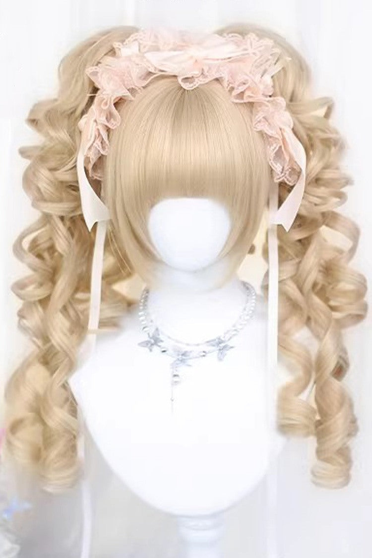 Set di parrucche speciali con riccioli romani Sweet Lolita in 3 colori, vista dettagliata 3
