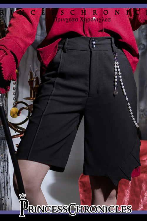 Princess Chronicles The Unknown Shadow Gothic Ouji Lolita Shorts - Red - 9