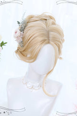 Light Golden Daily Long Curly Hair Sweet Lolita Wigs - Product - 3