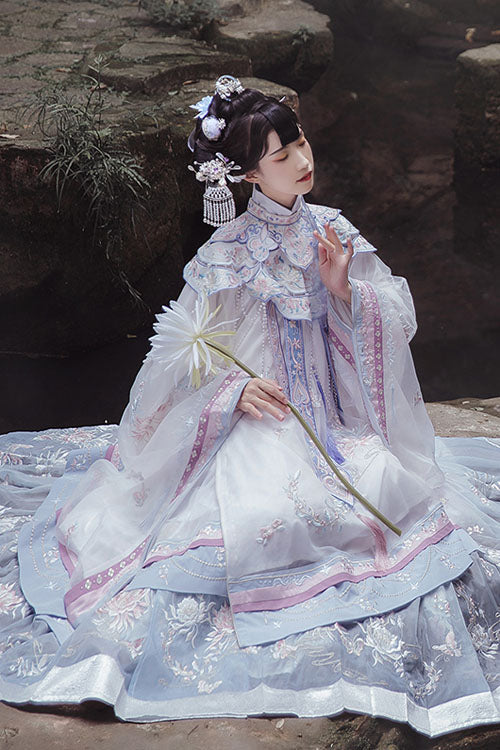 Embroidery Long Coat Horse Noodles Hanfu Dress - Product - 4