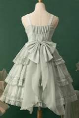 Star Gauze Romance Multi-layer Ruffle Bowknot Sweet Elegant Princess Lolita Jsk Dress 2 Colors - Product - 8