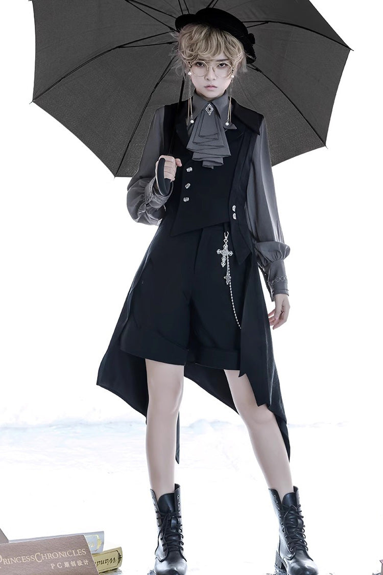 Black Princess Chronicles Burn To Ash Female Ouji Lolita Long Vest - Product - 7