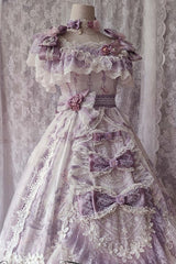 Purple The Key to the Secret Realm Gorgeous Wedding Princess Sweet Lolita Dress Set - Product - 11