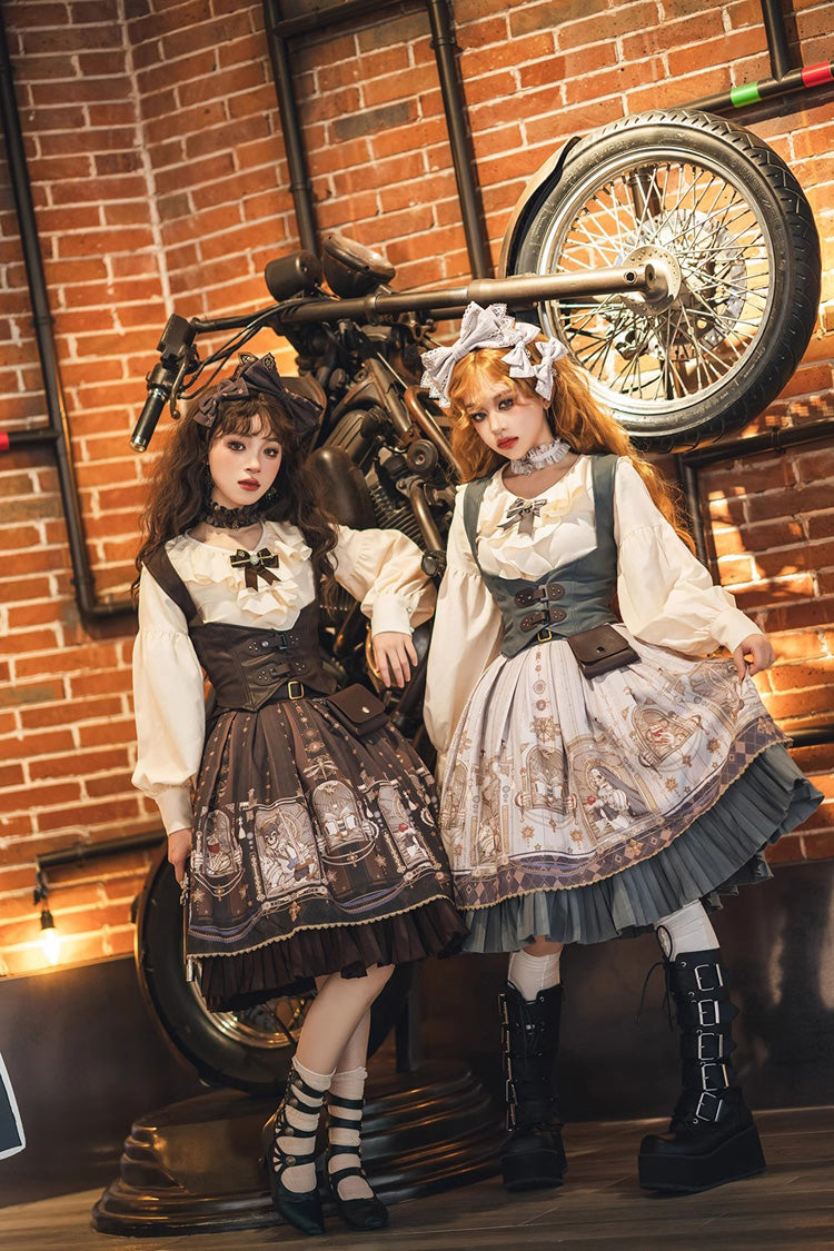 Demon Hunting Notes PU Gothic Punk Lolita Vest 2 Colors - Product - 8