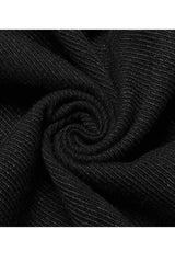 Black Punk Washed Aged Texture Rough Grain Splicing Mesh Metal Buttonholes Zipper Trim Long Sleeve Men's Coat - Product - 7