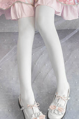 Solid Color Sweet Lolita Leggings 2 Colors - Product - 4