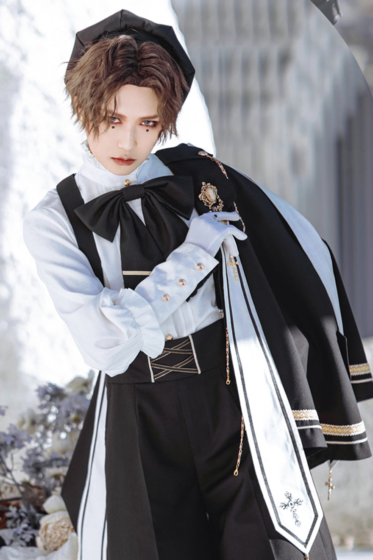 Black Choir Handsome Prince Ouji Fashion Lolita Full Set - Product - 3