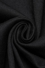 Black Lapel Collar Long Sleeves Rings Men's Punk Blouse - Product - 8