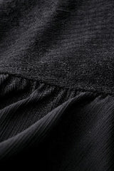 Black Women's Gothic Side Slit Ruffled Slim Fit Fishtail Skirt - Product - 13