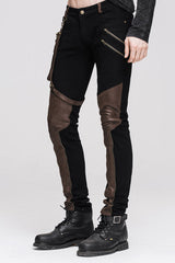 Party Wear Steam Punk Fitted Straight Leg Mens Pants With Bag - Product - 3