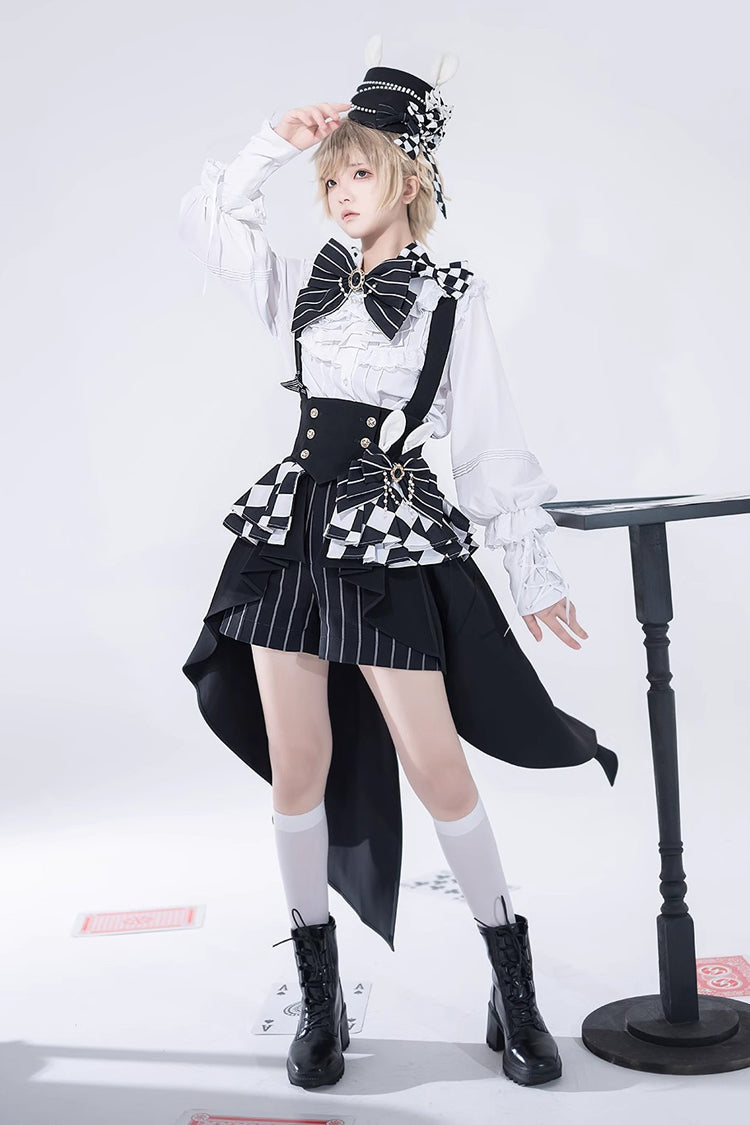 White Pure Color Rabbit Theater Ouji Lolita Blouse - Product - 7