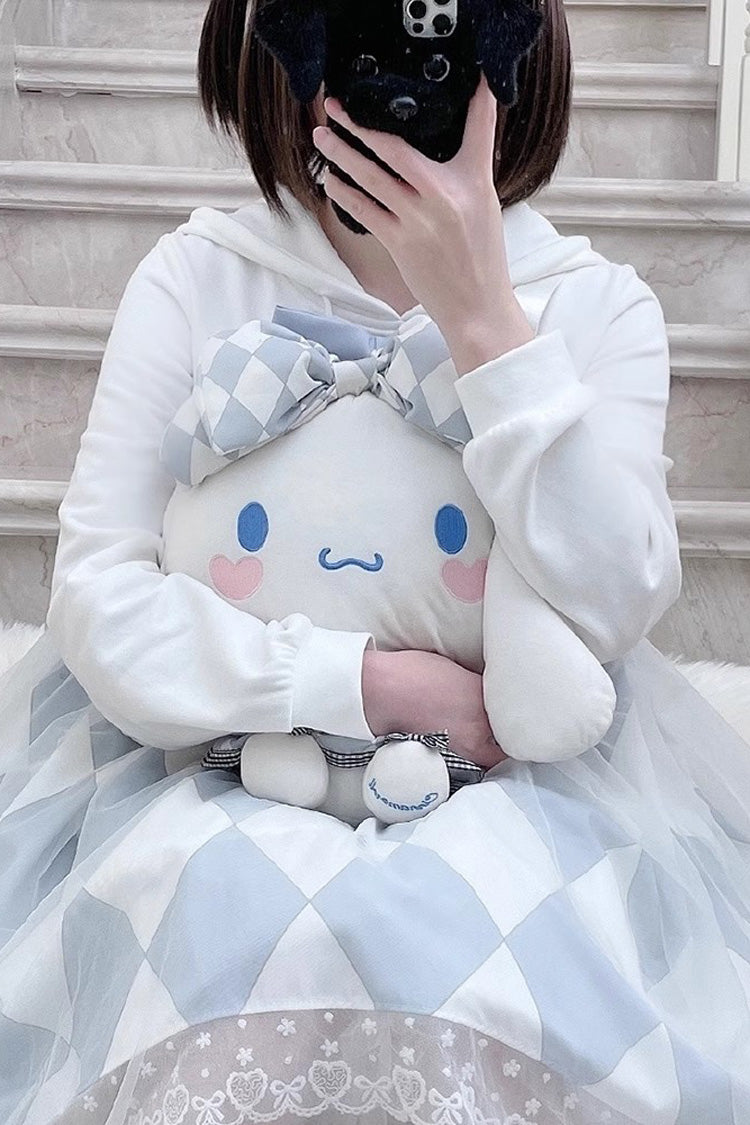 White/Blue Bowknot Big Ears Doll Sweet Lolita Backpack - Product - 7
