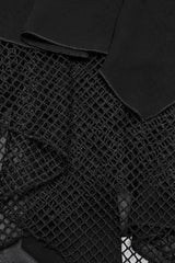 Black Halterneck Lace-Up Irregular Women's Punk Party Dress - Product - 8