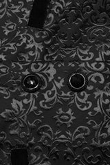 Men's V Collar Sleeveless Print Luxury Gem Four Button Stitching Gothic Vest 2 Colors - Product - 12
