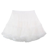 Sweet High Waisted Ruffle Princess Lolita Petticoat 7 Colors - White - 7