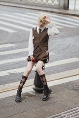 Brown Bunny Detective Prince Ouji Lolita Set - Product - 5