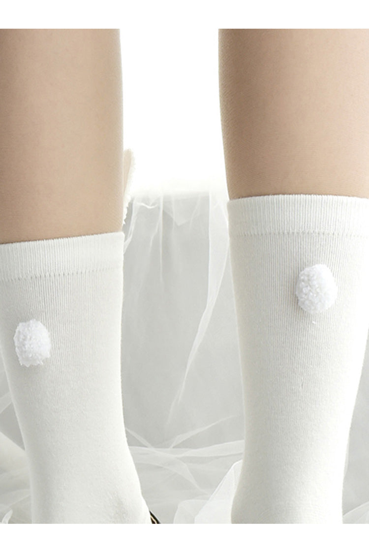 Cute Three-Dimensional Bunny Ears Sweet Lolita Socks 2 Colors - Product - 1