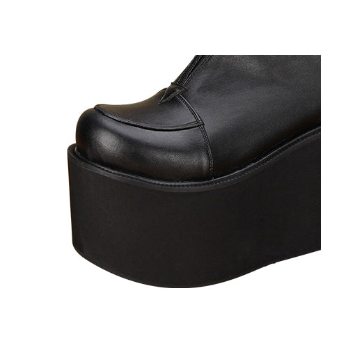 Black Platform Short Classic Lolita Boots - Product - 5