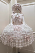 Pink Dream Prologue Doll Multi-Layered Bowknot Lace Sweet Princess (Dress Only) front view
