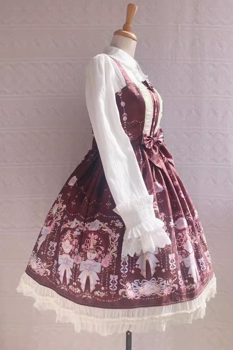 Kleine delicate print Ruche Strik Zoet (alleen jurk) detailweergave 4