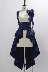 Blue Rabbit Theater Jacquard Version Sweet Prince Cool Ouji Lolita Girdle - Blue - 1