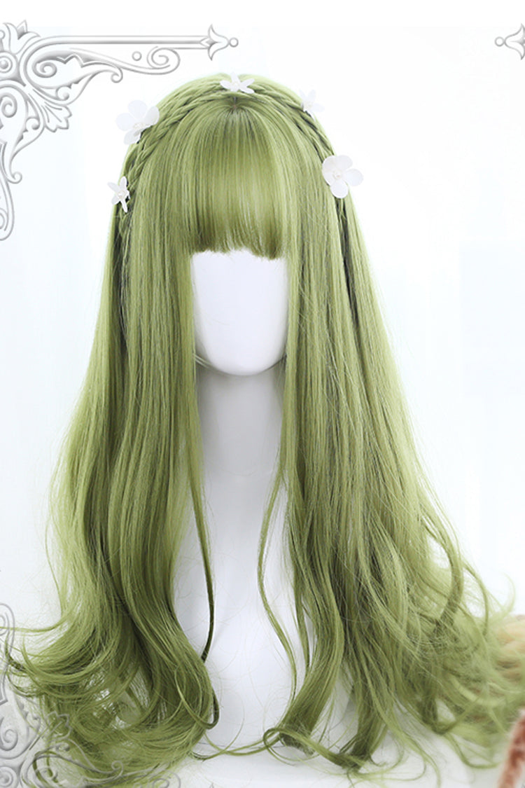 Green Long Microroll Sweet Lolita Wigs - Product - 3